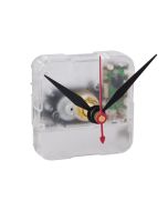 Clear Quartz Clock Movement, 7/16" Maximum Dial Thickness Front View with Hand Mounting Hardware for Quartz Clock Movements