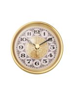 3 1/2" Fancy Clock Insert with Gold Bezel