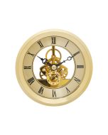 4 1/16" Gold Skeleton Clock Insert with Gold Bezel 
