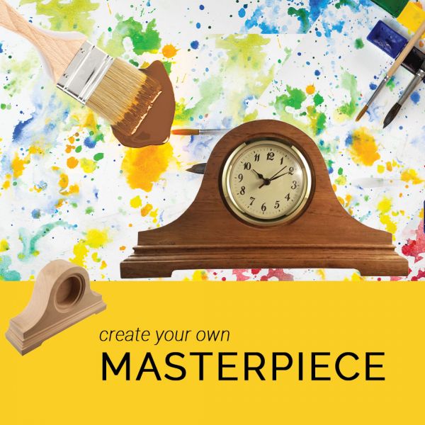 Create your own Masterpiece Devon Tambour Wooden Clock Case