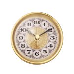 3 1/2" Fancy Clock Insert with Gold Bezel