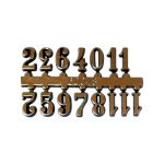 1/2"H Gold Arabic Numerals, Set of 1-12