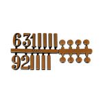 3/4"H Gold Arabic Numerals, Set of Quarter Hours & Dots