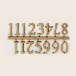 5/8"H Gold Arabic Numerals, Set of 1-12