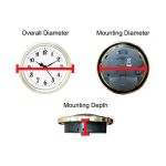 Details about   New Premium Quartz 65mm Clock Bezel Insert For 58mm Hole RPM Car Design Style 