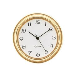 1 7/16" White Clock Insert with Gold Bezel