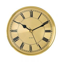 6 1/4" Gold Clock Insert with Gold Bezel