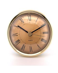 3 1/4" Gold Clock Insert with Gold Bezel Front