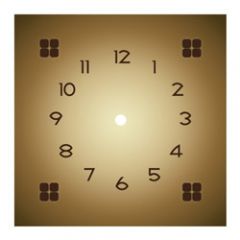 7 7/8" Dark Brown Craftsman Paper Clock Dial