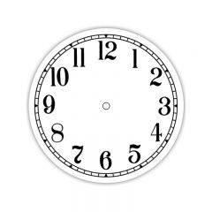 4 1/8" White Styrene Clock Dial