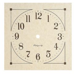7 7/8" Mission Parchment Paper Clock Dial