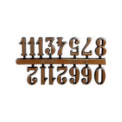 3/4"H Gold Arabic Numerals, Set of 1-12
