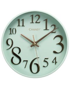 AcuRite Chaney Instrument Co. 8.5-Inch Light Blue Wall Clock